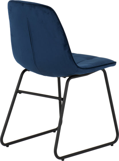 Lukas Dining Chair (X2 Per Box) - Sapphire Blue Velvet