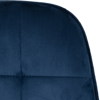 Lukas Dining Chair (X2 Per Box) - Sapphire Blue Velvet