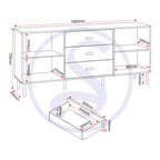Leon 2 Door 3 Drawer Sideboard - Medium Oak Effect