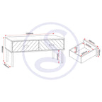 Leon 2 Drawer Coffee Table - Medium Oak Effect