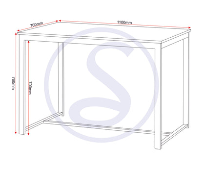 Lincoln 1+2 Dining Bench Set - Sonoma Oak Effect/Black