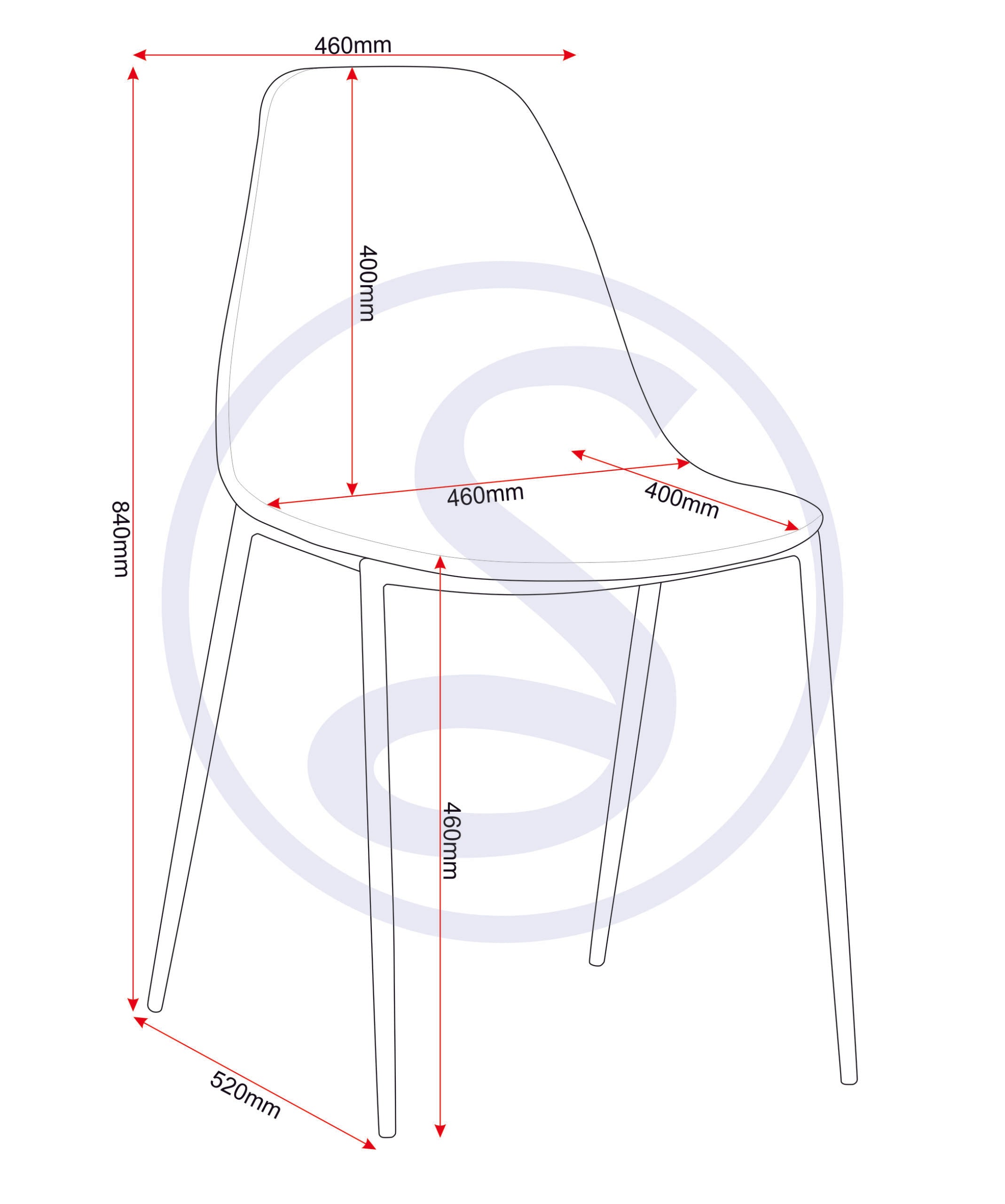Lindon Dining Chair (X2 Per Box) - White