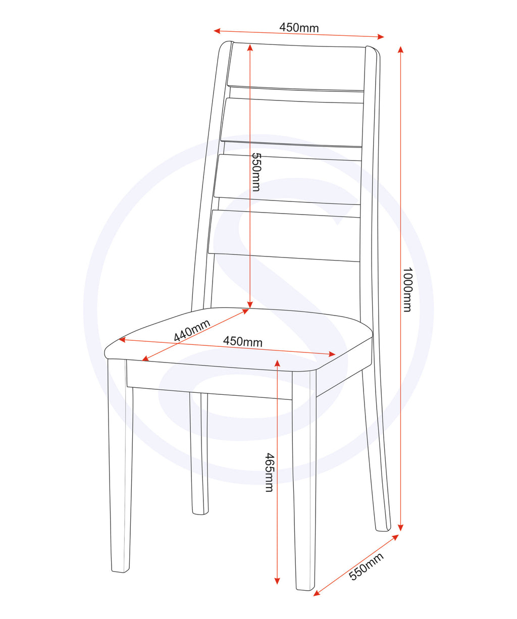 Logan Dining Chair (X2 Per Box) - Oak Varnish/Brown Pu
