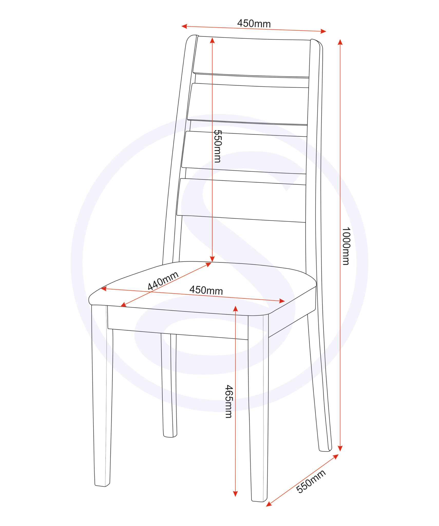 Logan Dining Chair (X2 Per Box) - Oak Varnish/Brown Pu