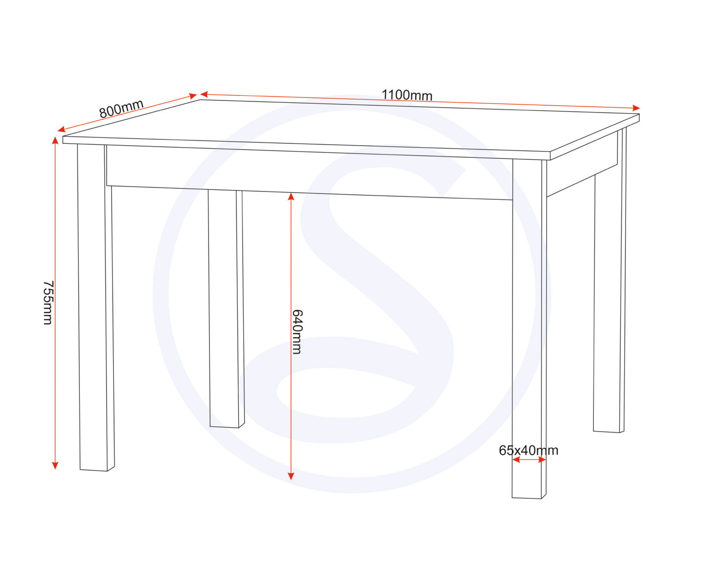 Ludlow 1+4 Dining Set - White/Oak Effect