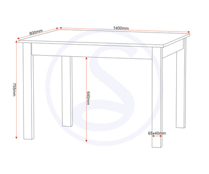 Ludlow 1+6 Dining Set - White/Oak Effect