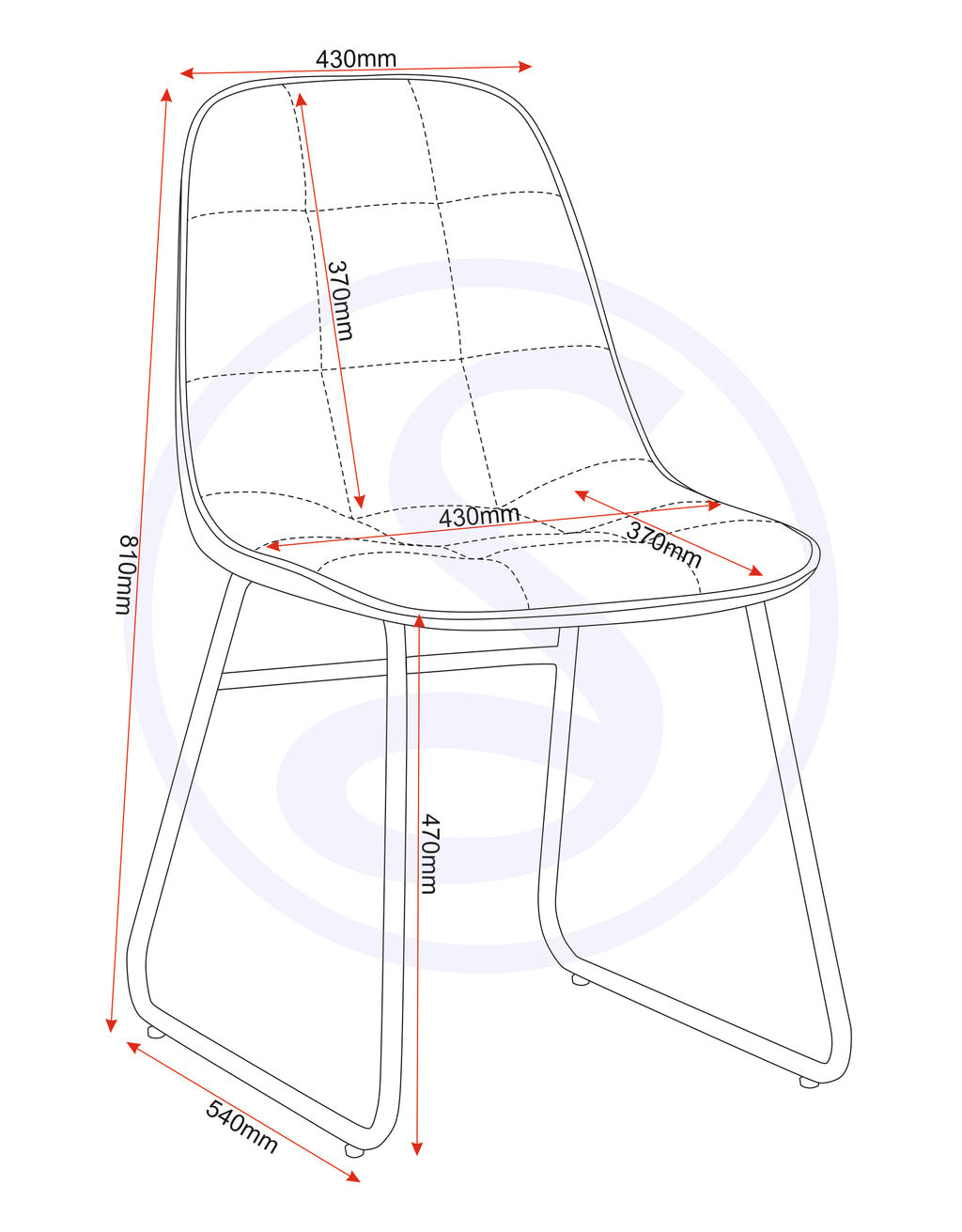 Athens Round & Lukas Dining Set (X4 Chairs) - Concrete/Sapphire Blue Velvet