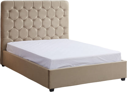 Madison 5' Bed - Fawn Velvet Fabric