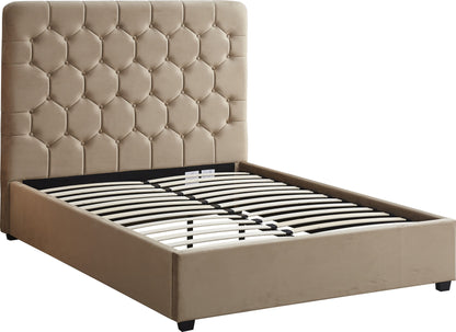 Madison 5' Bed - Fawn Velvet Fabric