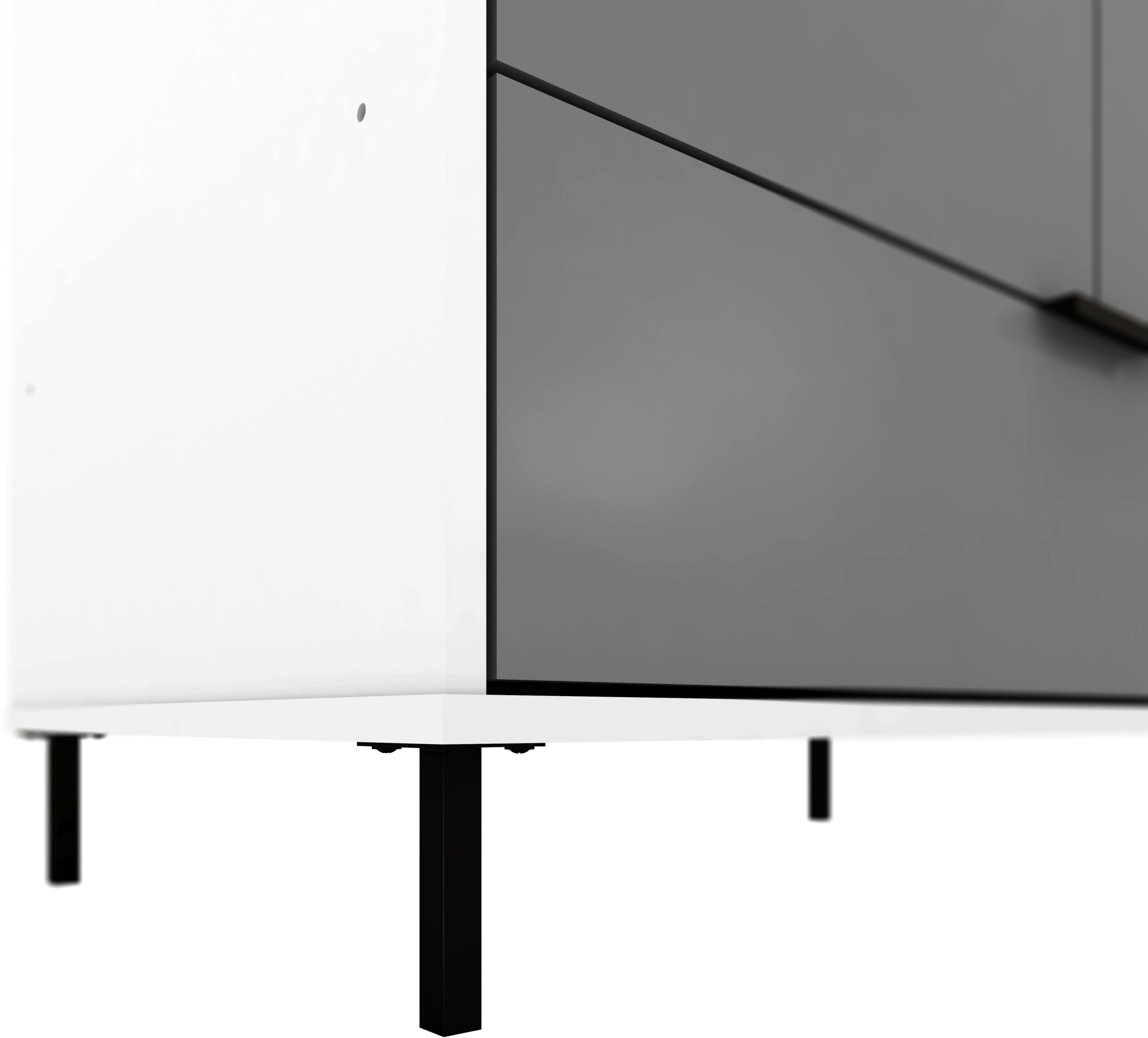 Madrid 2 Door 1 Drawer Wardrobe - Grey/White Gloss