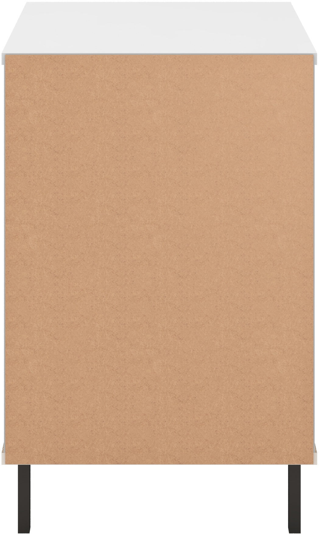 Madrid 3 Drawer Bedside - Grey/White Gloss