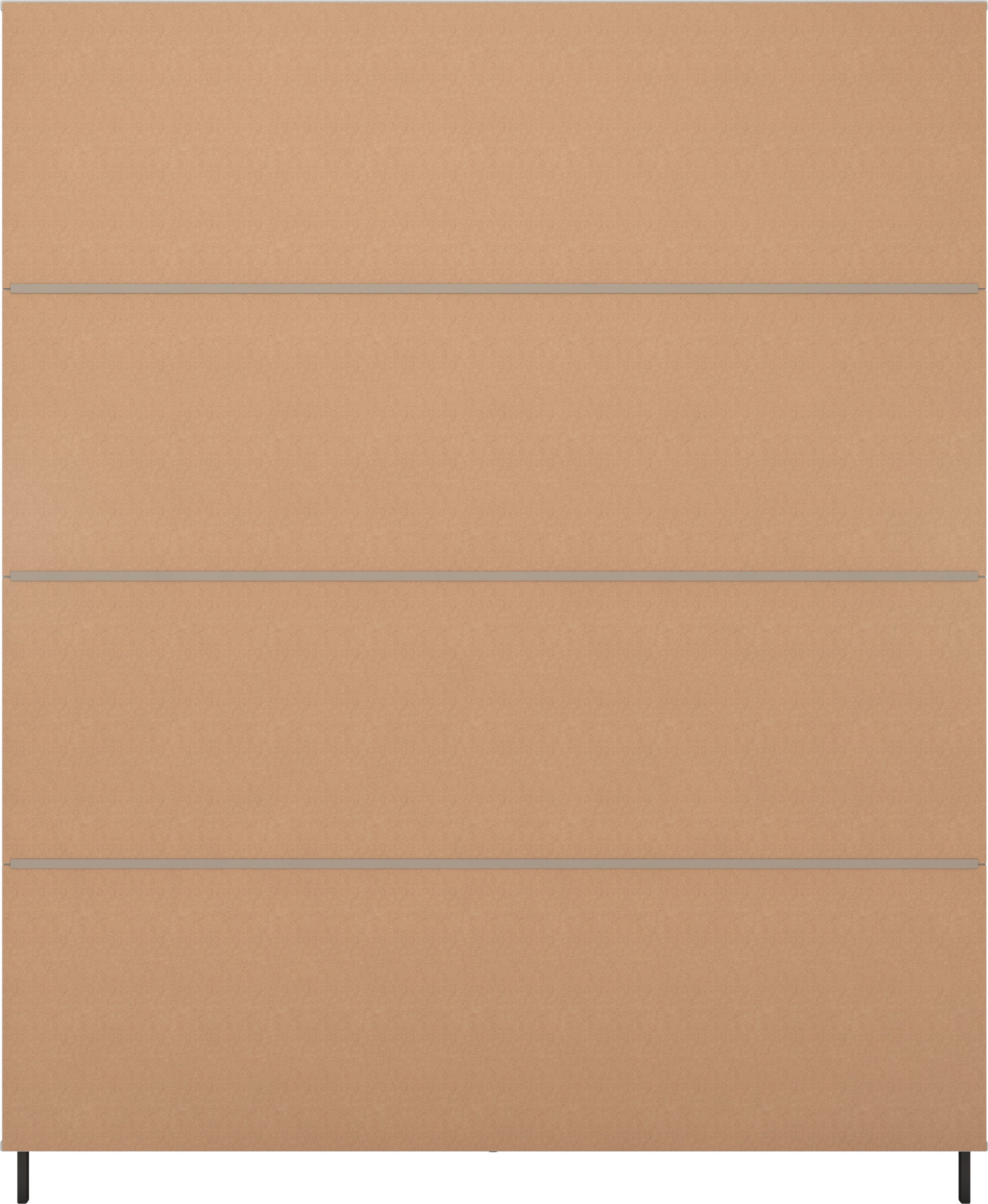 Madrid 4 Door 2 Drawer Wardrobe - Grey/White Gloss