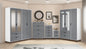 Madrid 4 Door 2 Drawer Wardrobe - Grey/White Gloss