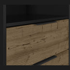Madrid Bookcase - Black/Acacia Effect