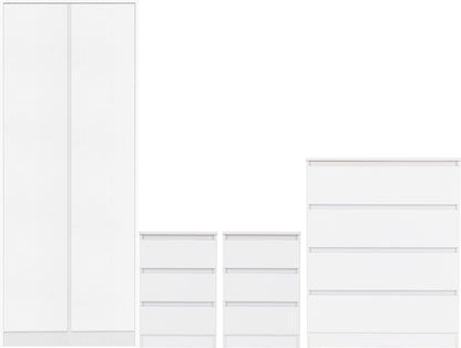 Malvern 2 Door Wardrobe Bedroom Set - White