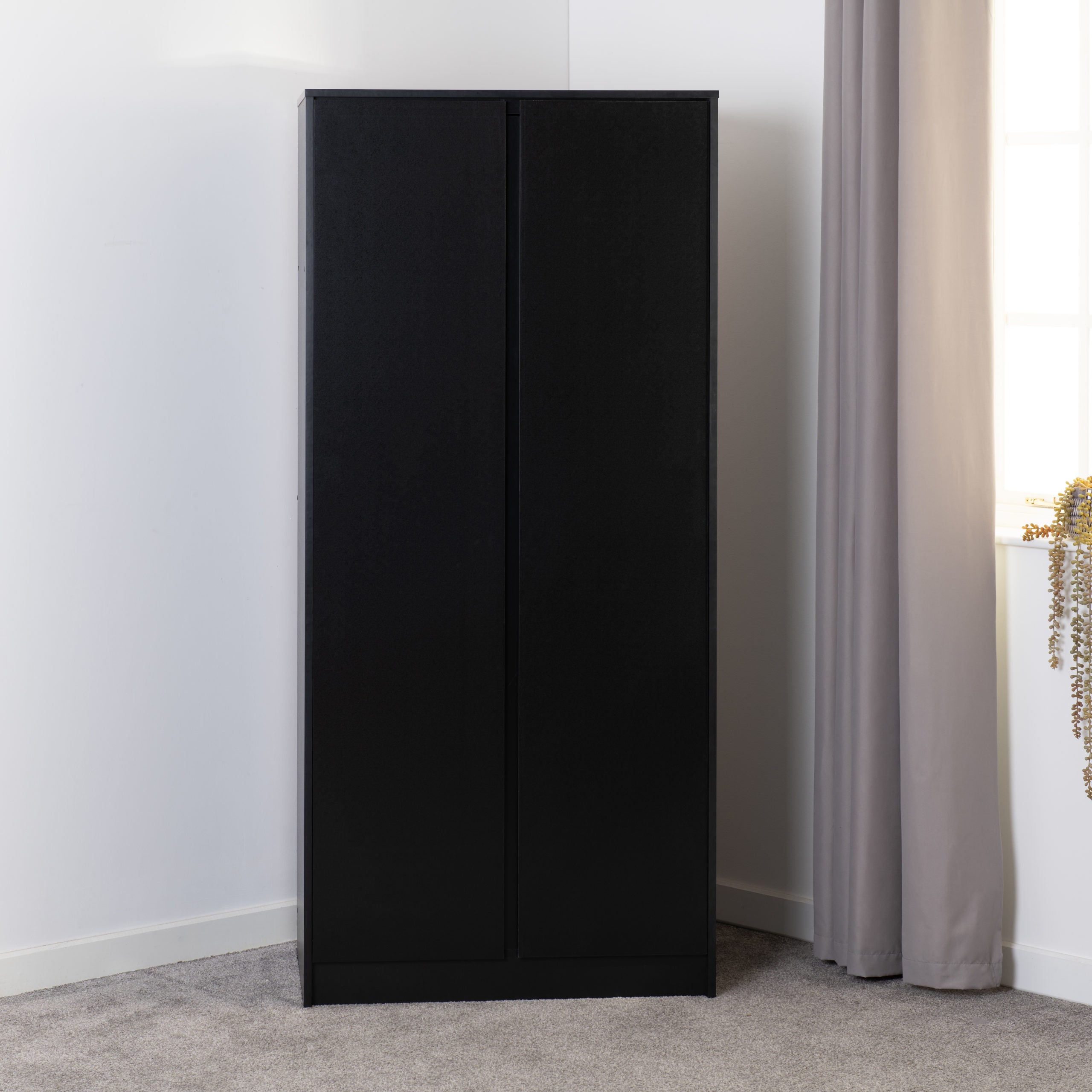 Malvern 2 Door Wardrobe - Black
