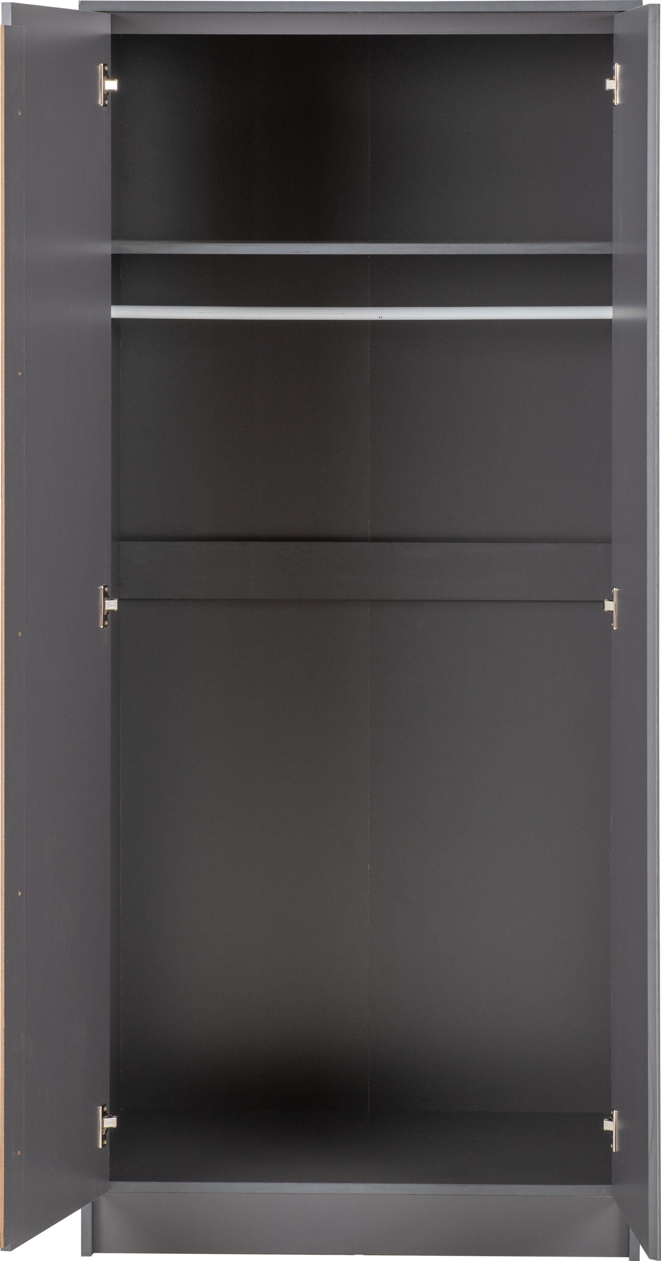 Malvern 2 Door Wardrobe Bedroom Set - Grey