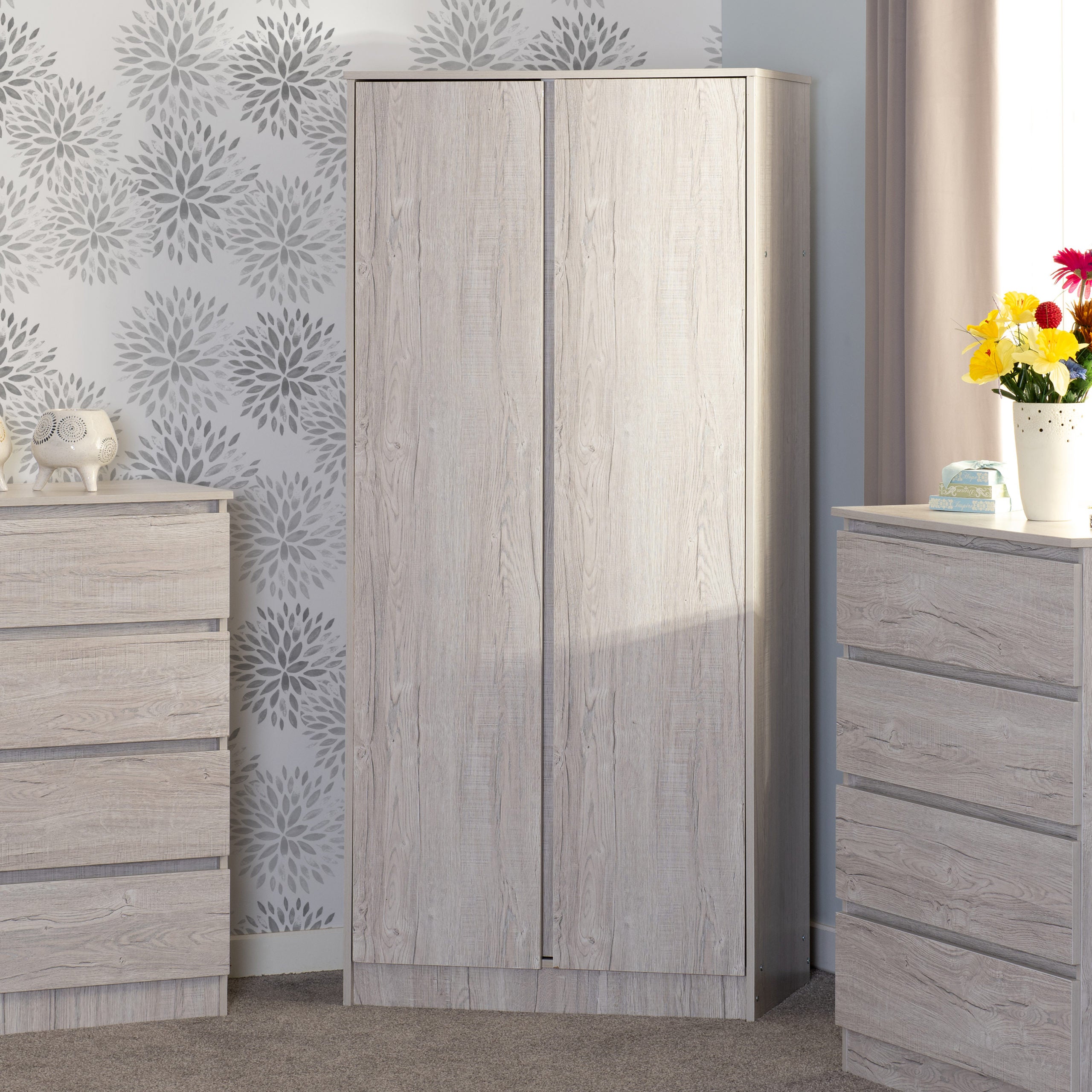Malvern 2 Door Wardrobe - Urban Snow