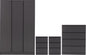 Malvern 3 Door Wardrobe Bedroom Set - Grey