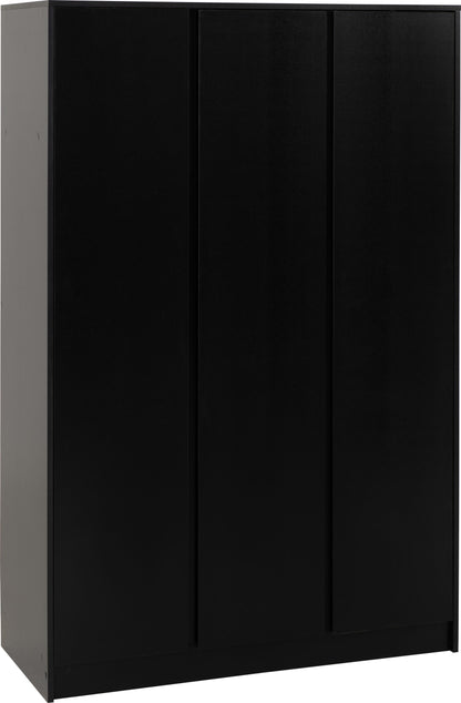 Malvern 3 Door Wardrobe - Black