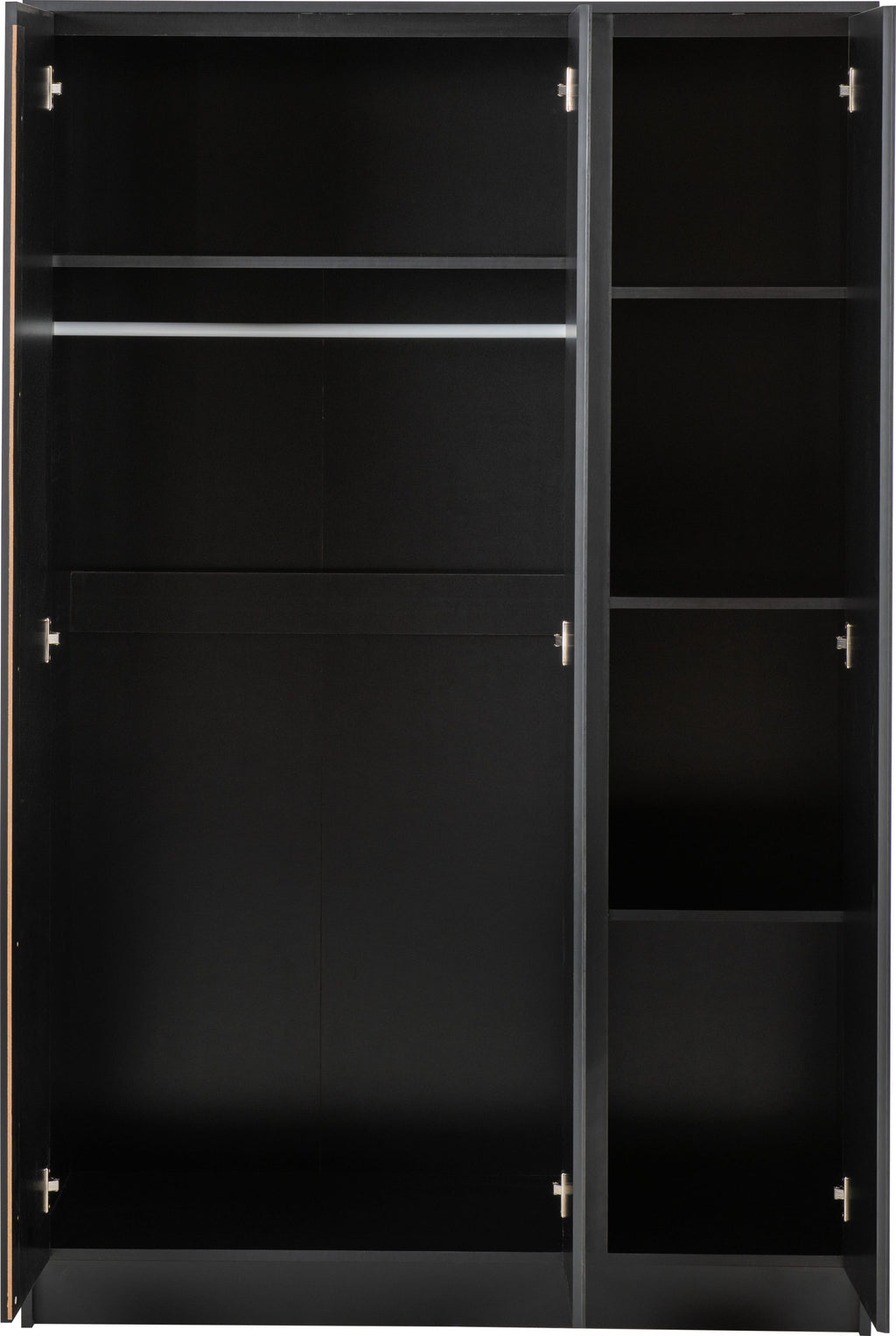Malvern 3 Door Wardrobe - Black
