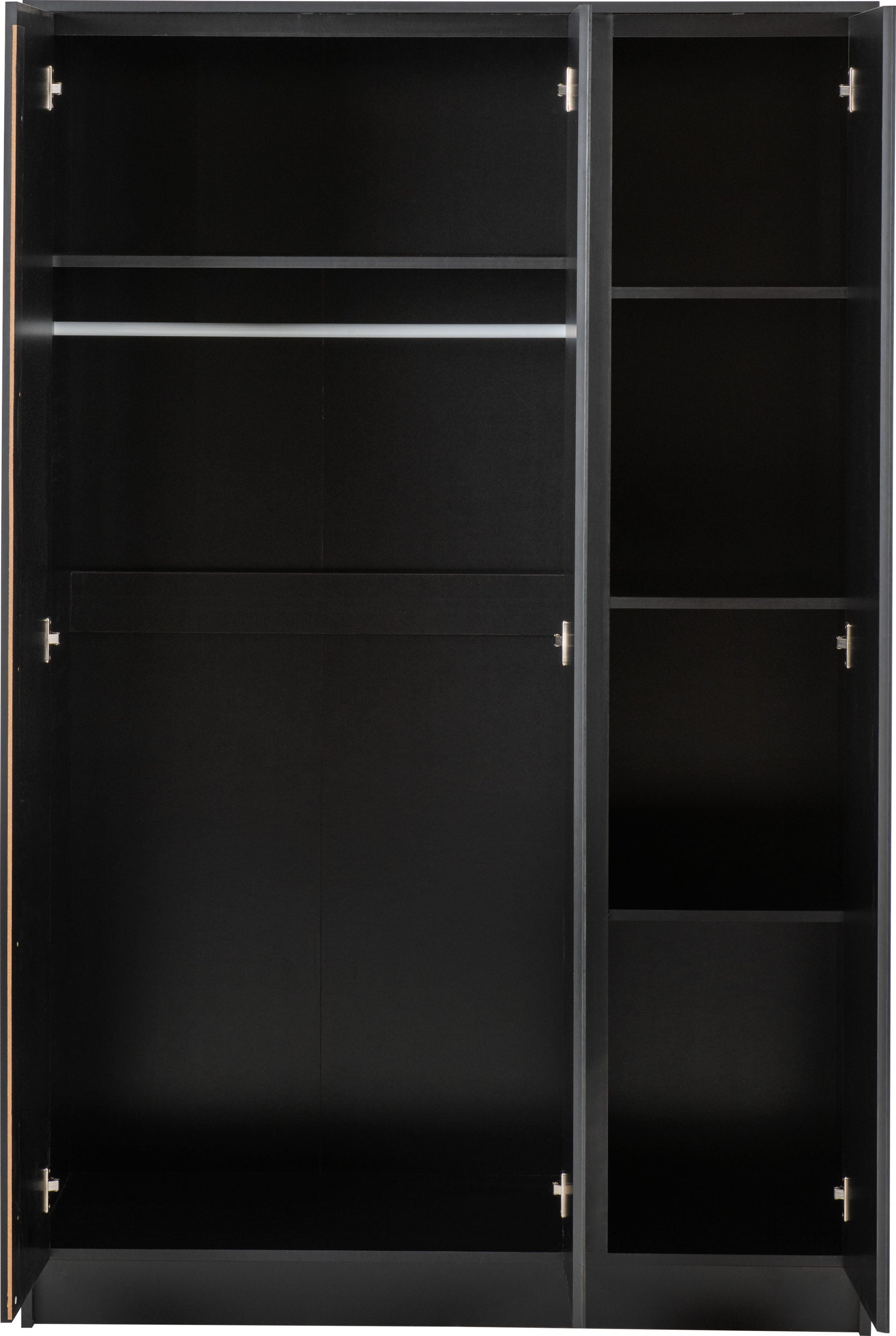 Malvern 3 Door Wardrobe - Black