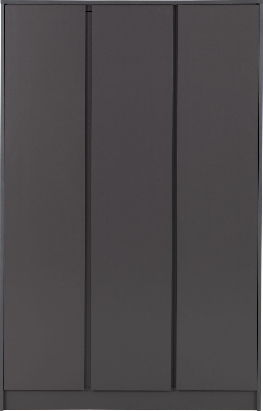 Malvern 3 Door Wardrobe Bedroom Set - Grey