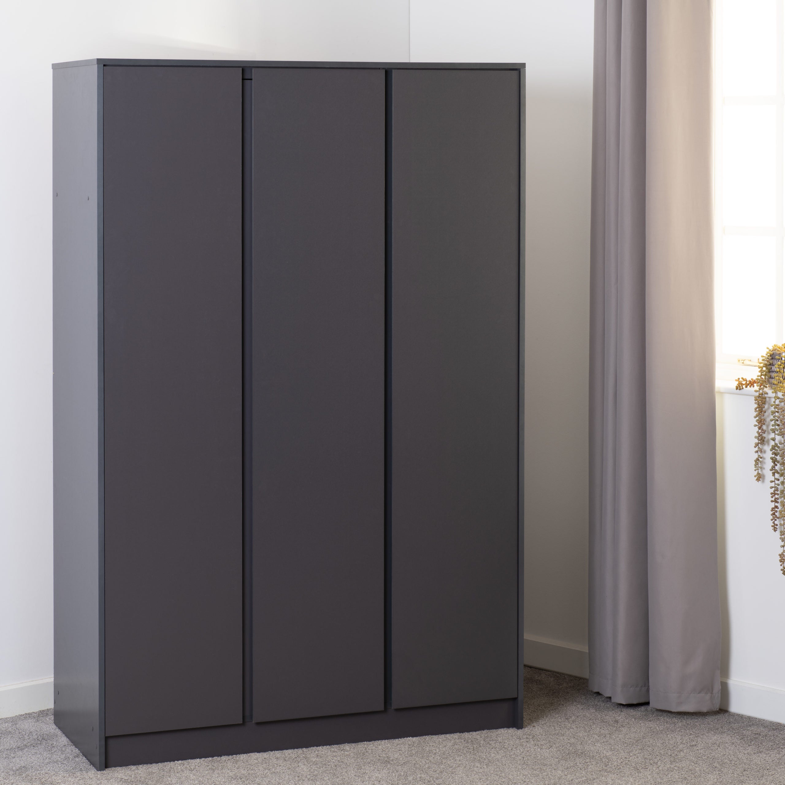 Malvern 3 Door Wardrobe - Grey