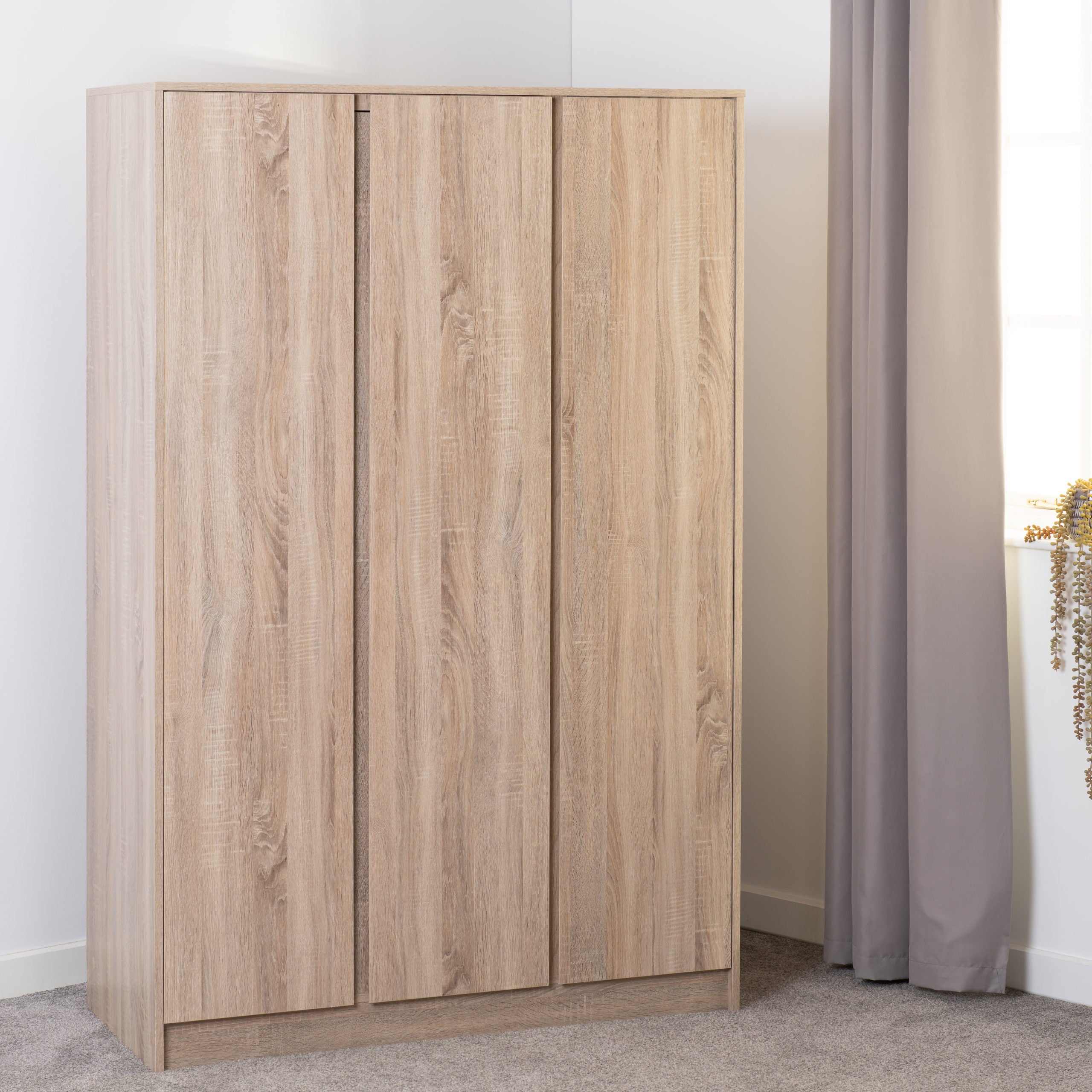 Malvern 3 Door Wardrobe - Sonoma Oak Effect