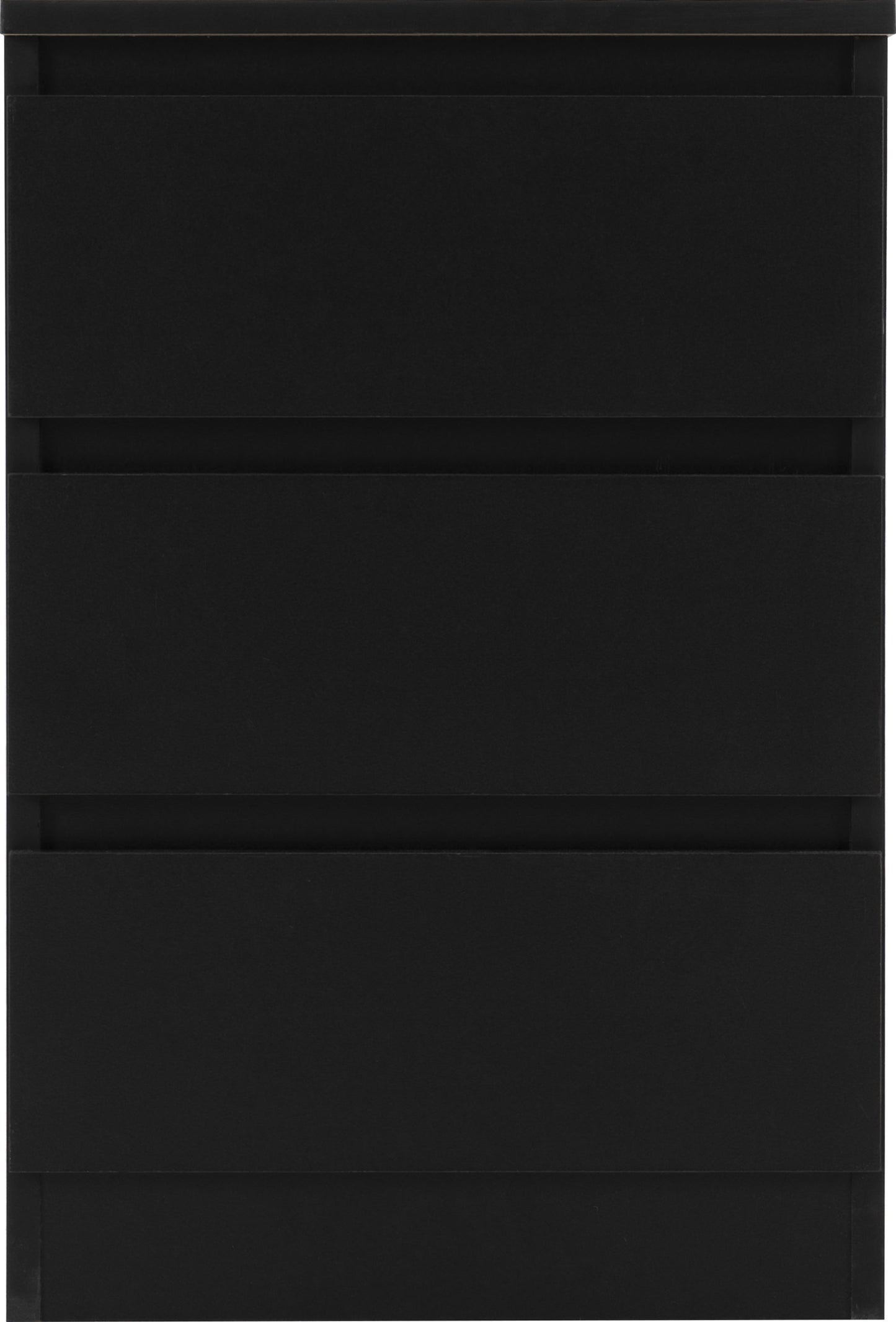 Malvern 3 Drawer Bedside X2 - Black