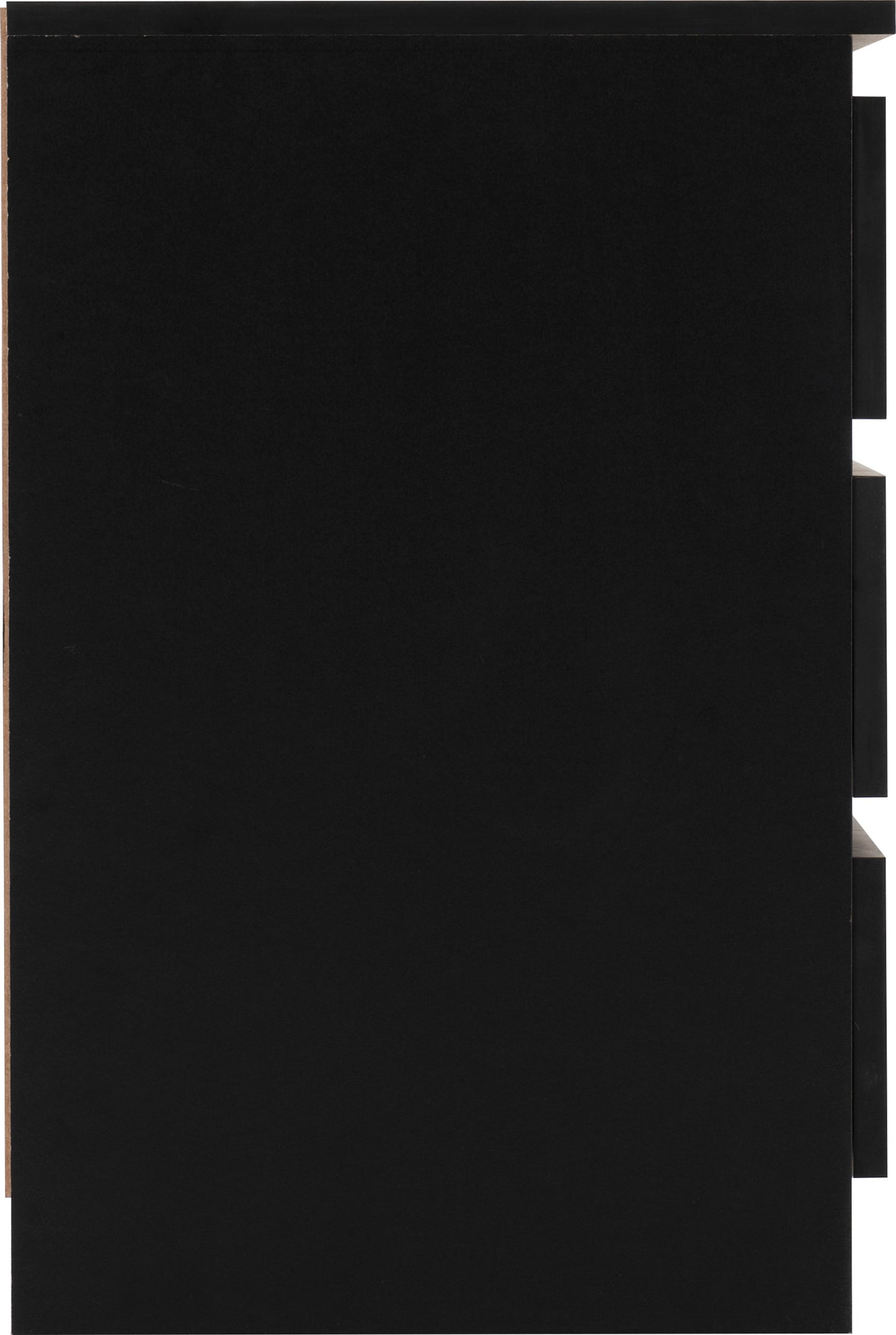 Malvern 3 Drawer Bedside X2 - Black
