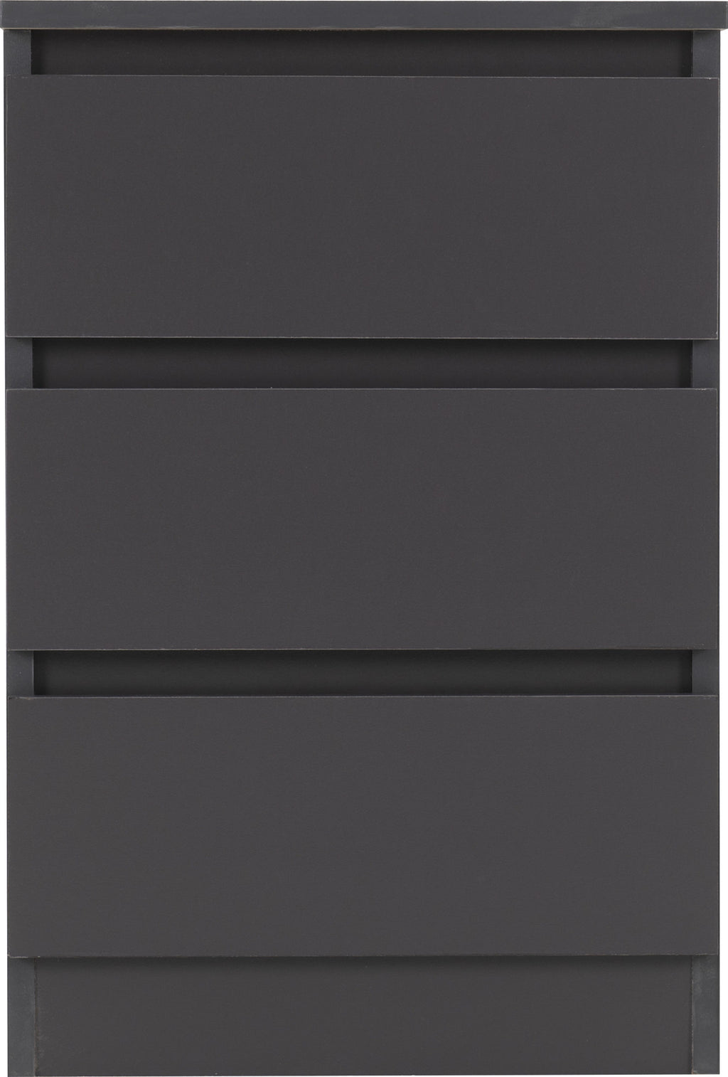 Malvern 3 Drawer Bedside - Grey