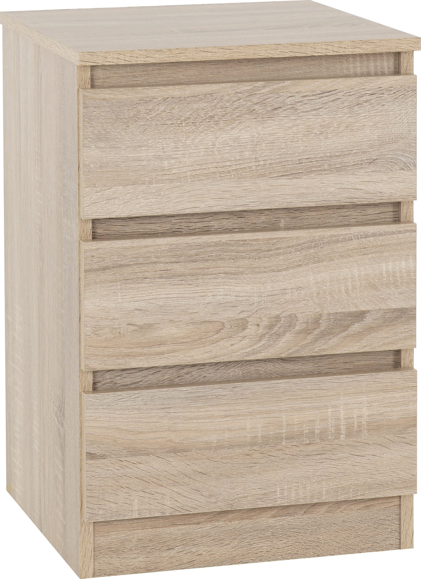 Malvern 3 Drawer Bedside X2 - Sonoma Oak Effect