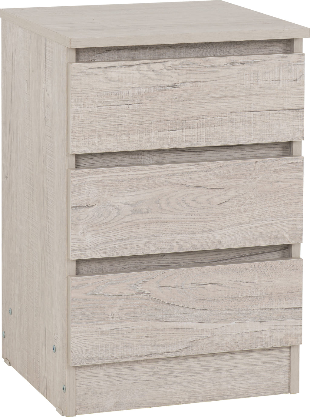 Malvern 3 Drawer Bedside - Urban Snow