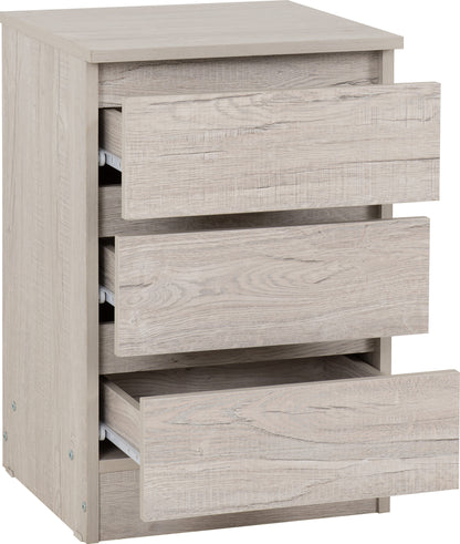 Malvern 3 Door Wardrobe Bedroom Set - Urban Snow