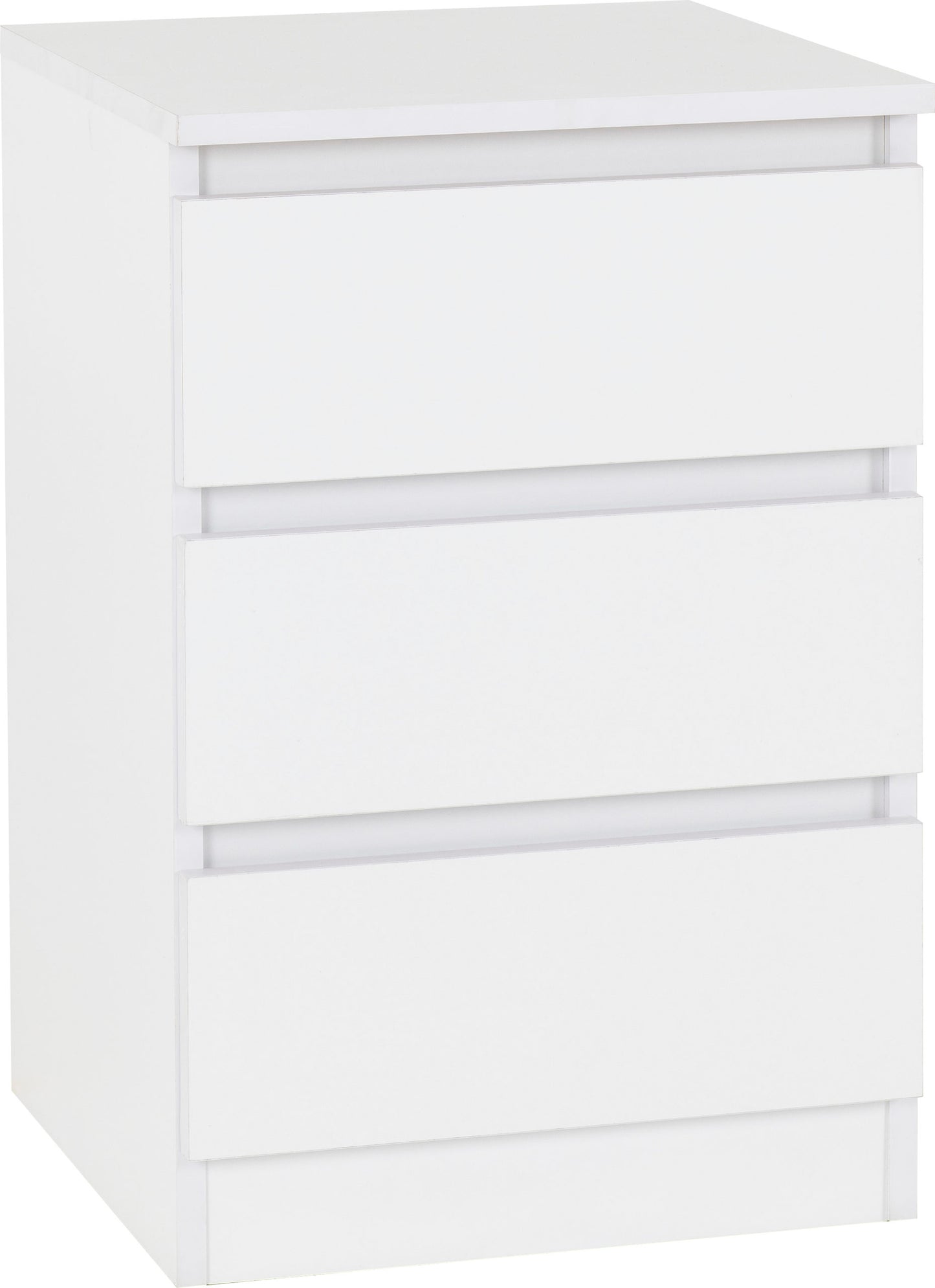 Malvern 3 Drawer Bedside X2 - White