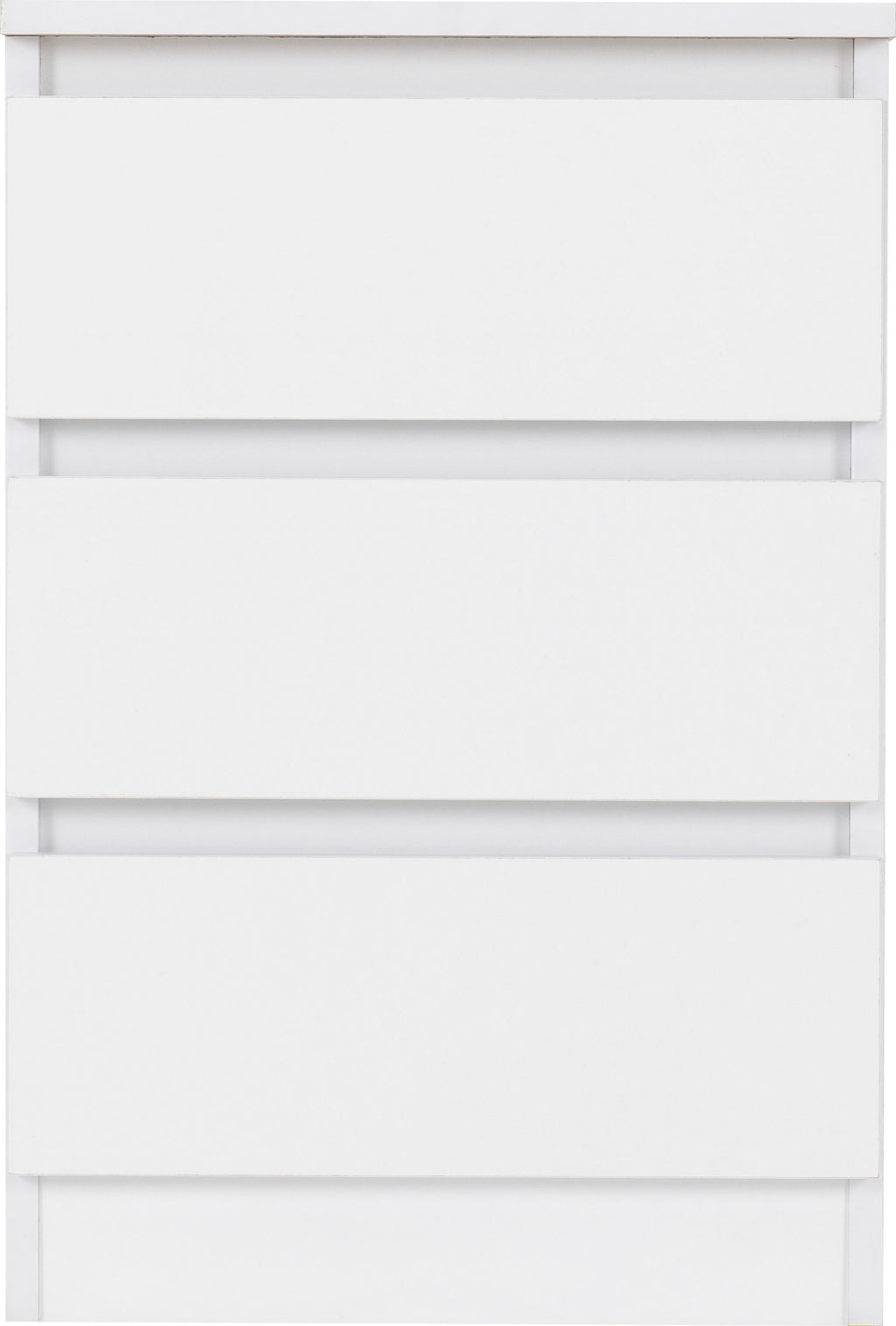 Malvern 3 Drawer Bedside - White
