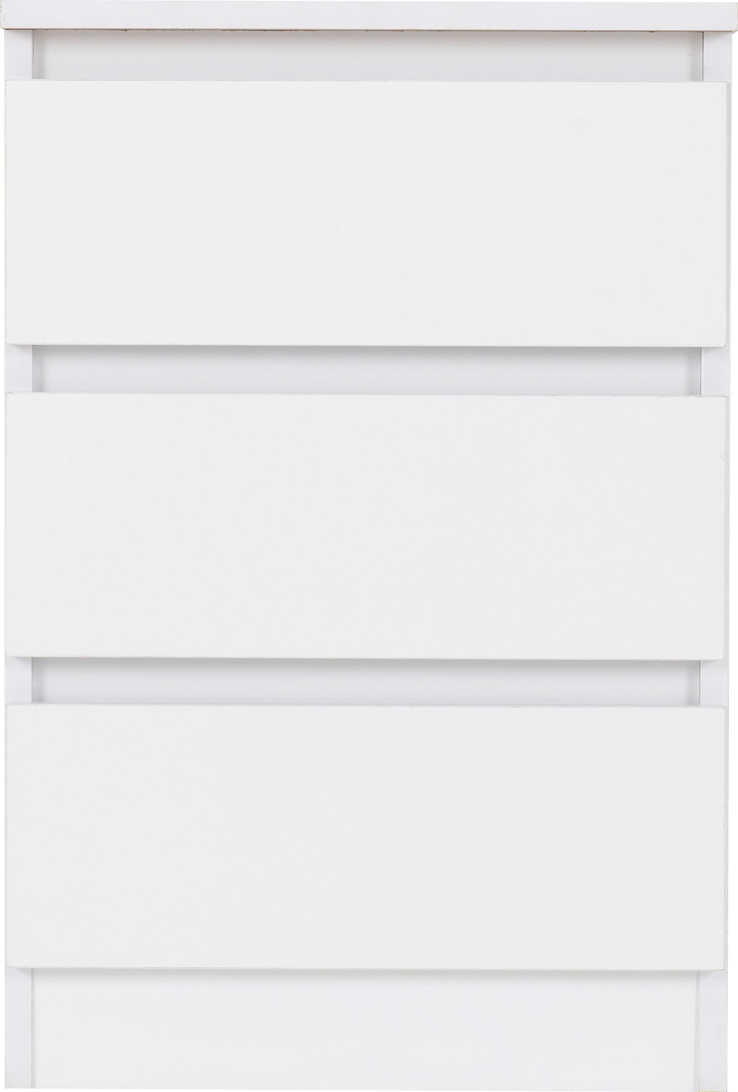 Malvern 3 Drawer Bedside X2 - White