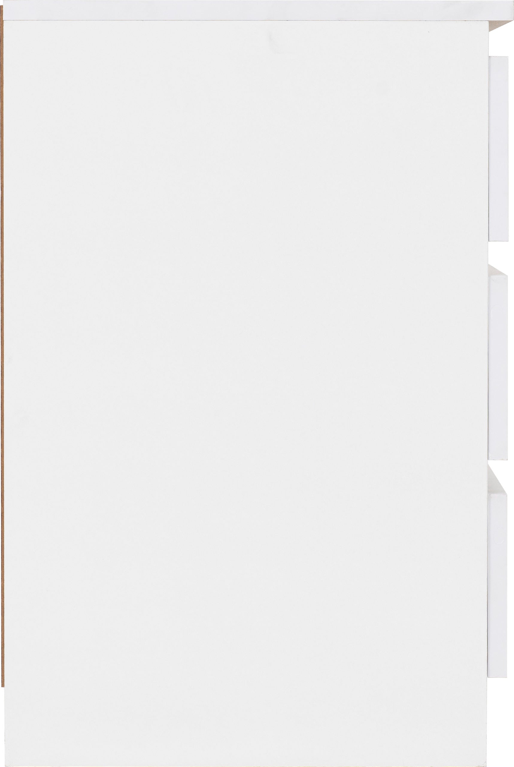 Malvern 3 Drawer Bedside X2 - White