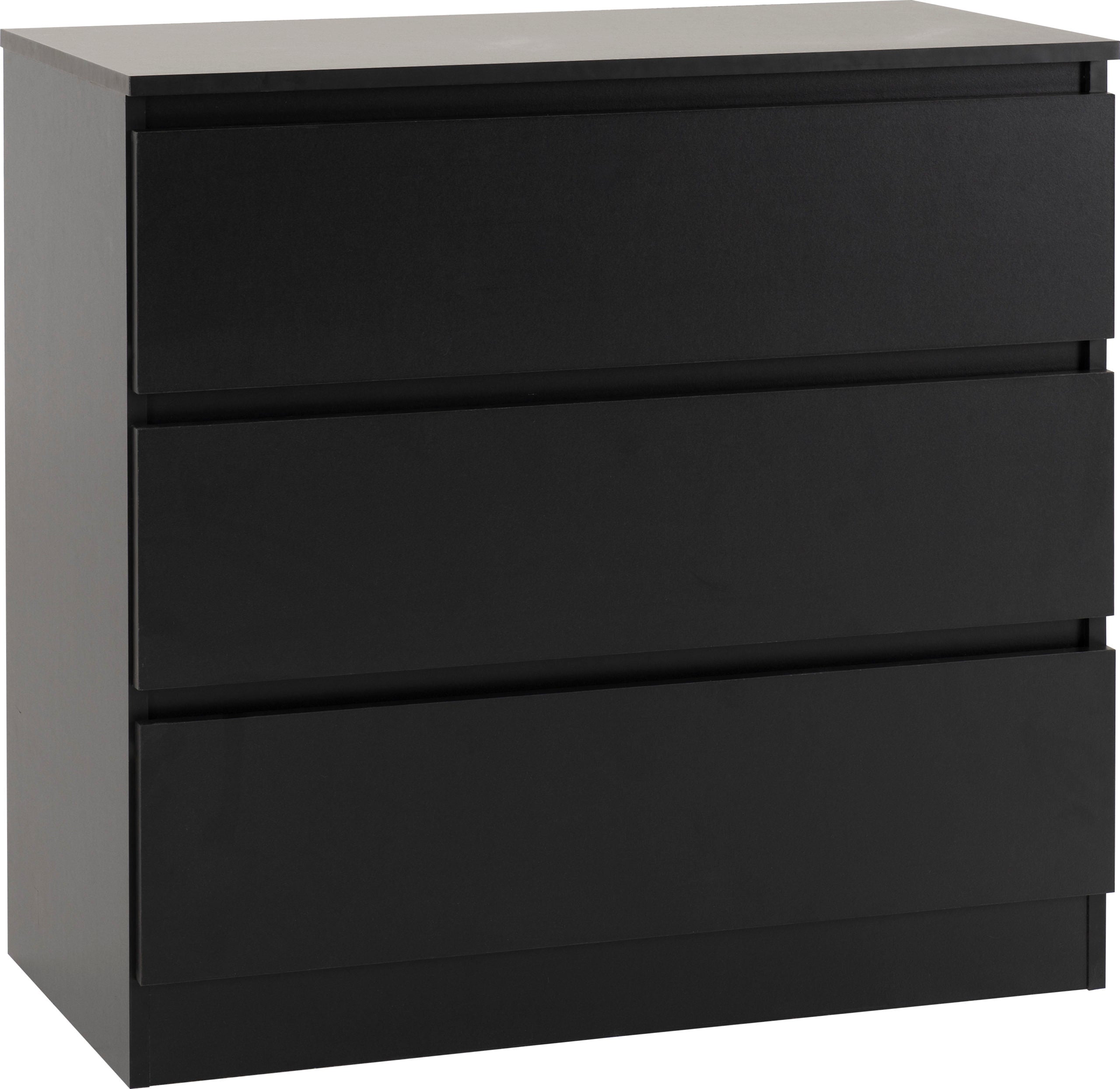 Malvern 3 Drawer Chest - Black
