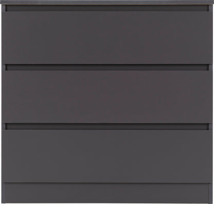 Malvern 3 Drawer Chest - Grey