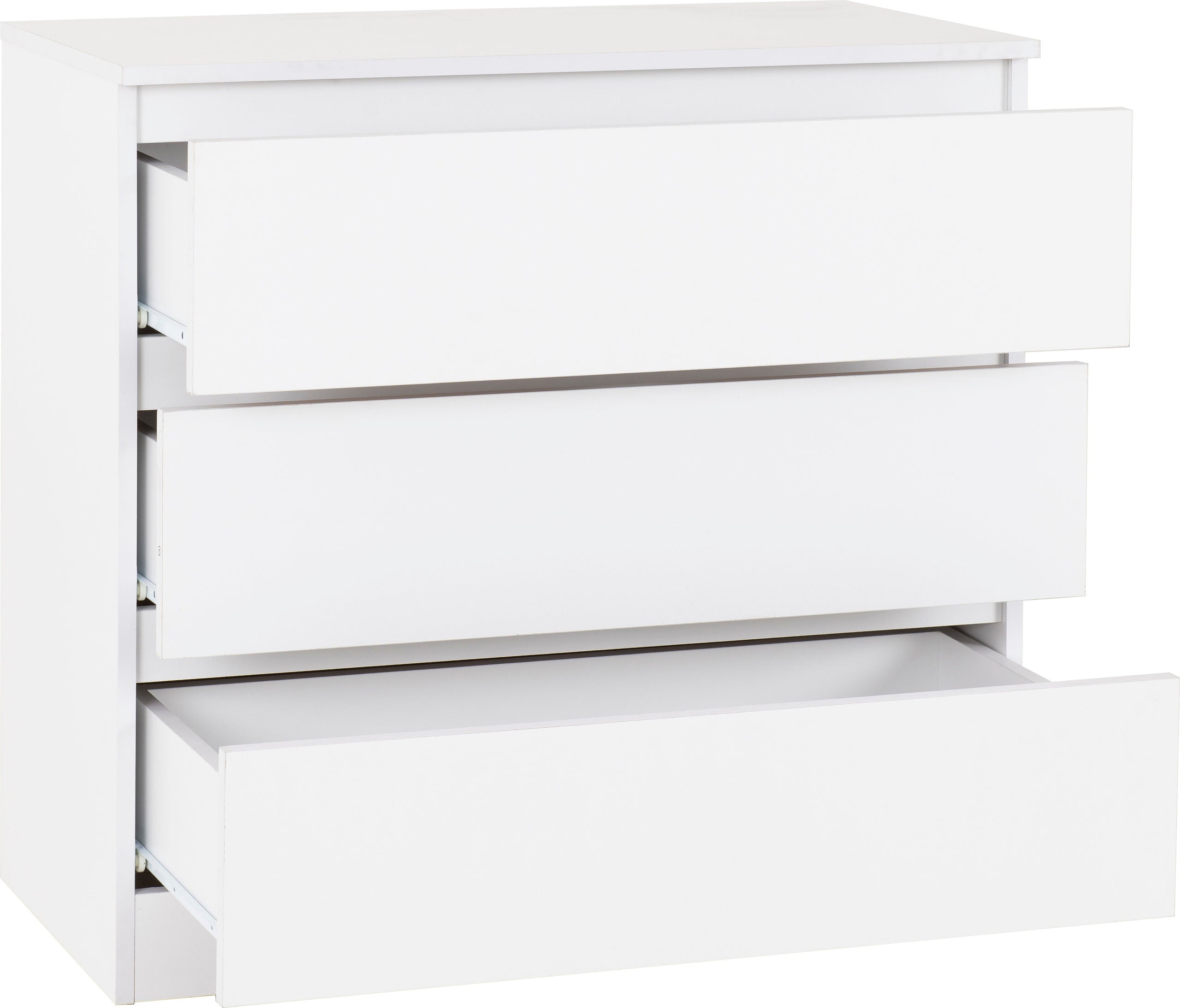 Malvern 3 Drawer Chest - White
