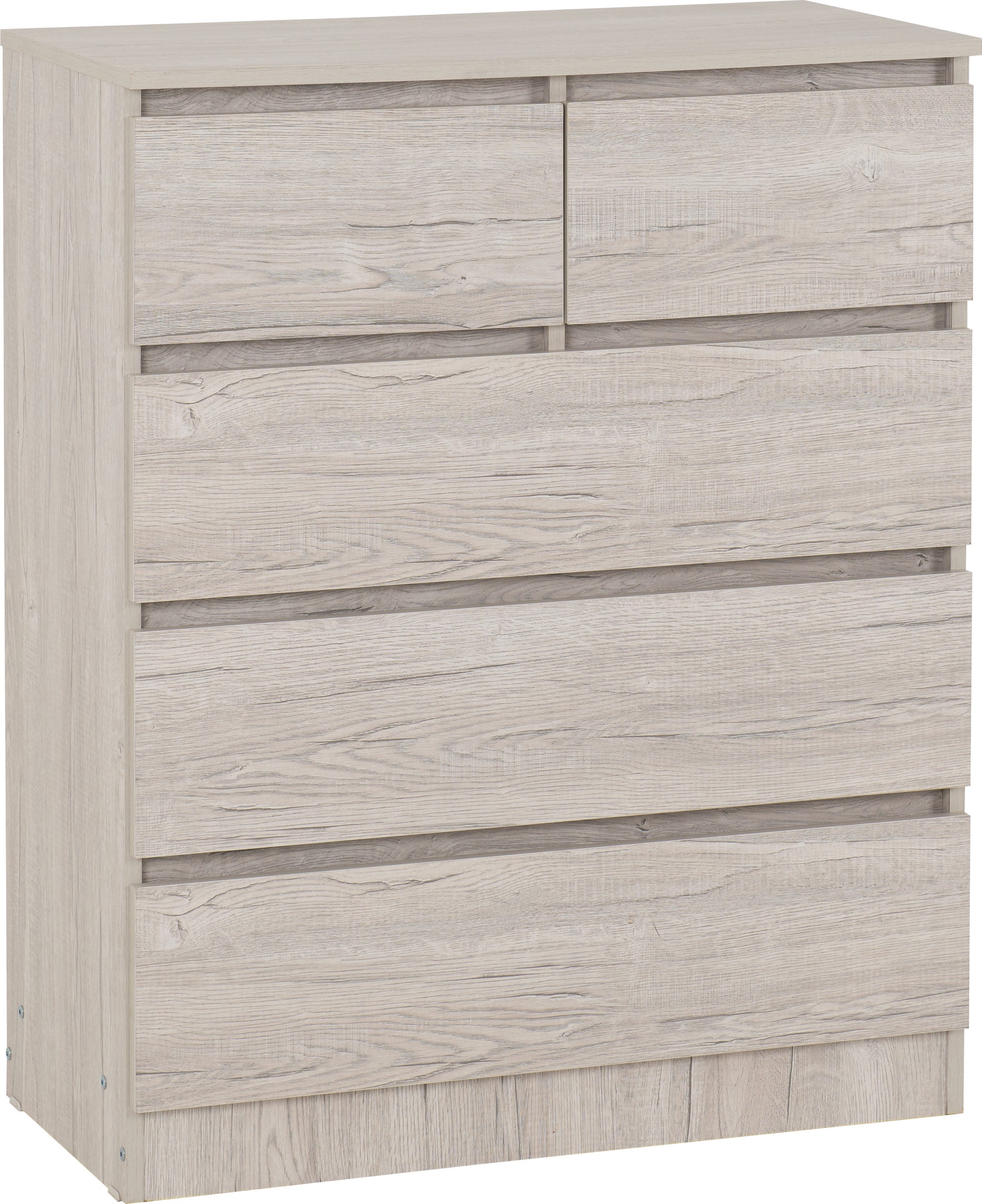 Malvern 3+2 Drawer Chest - Urban Snow