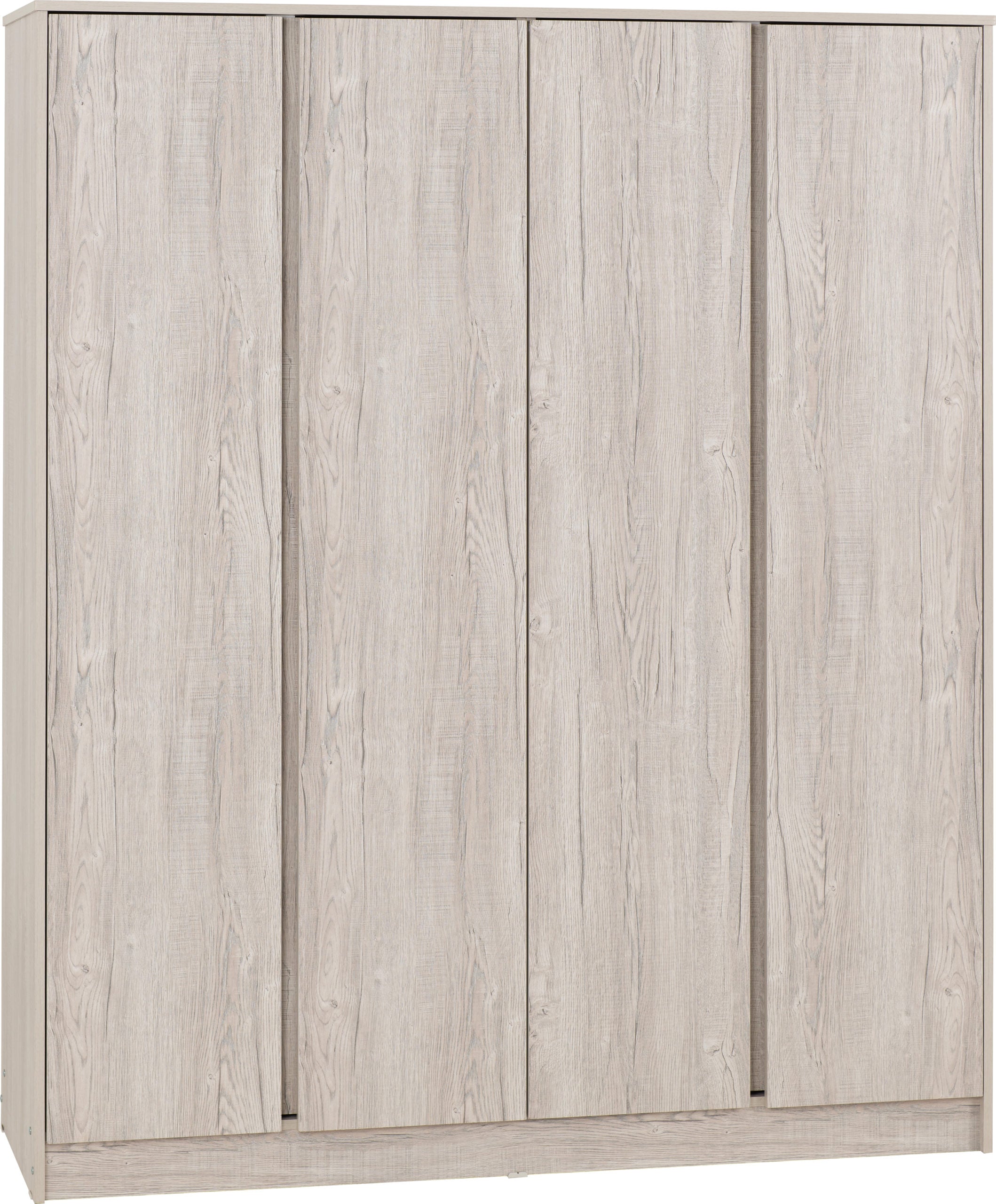 Malvern 4 Door Wardrobe Bedroom Set - Urban Snow