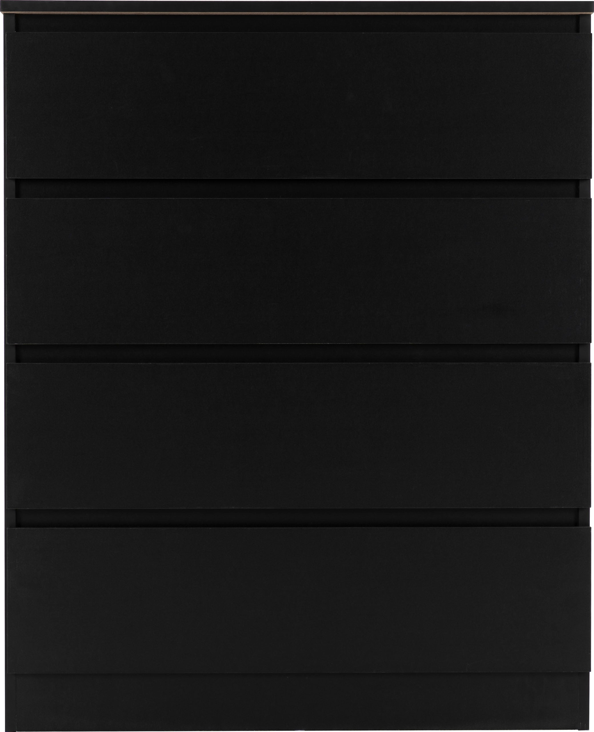 Malvern 4 Drawer Chest - Black