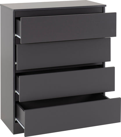 Malvern 3 Door Wardrobe Bedroom Set - Grey