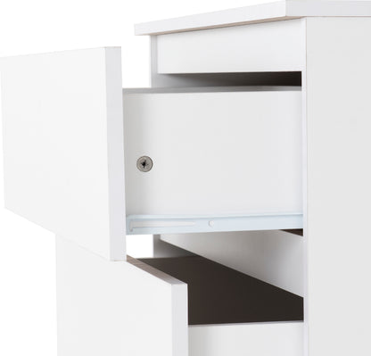 Malvern 4 Drawer Chest - White
