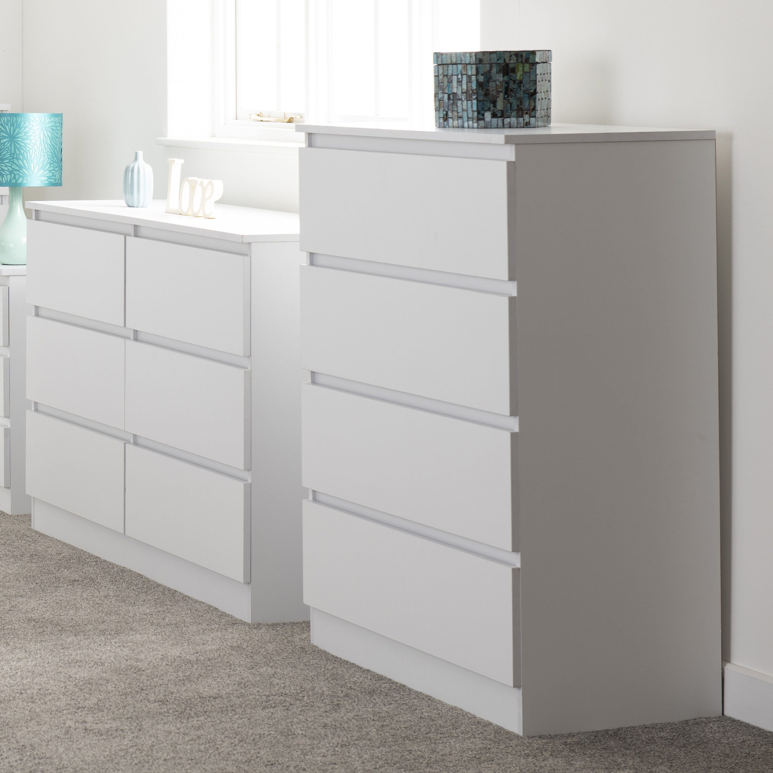 Malvern 4 Drawer Chest - White