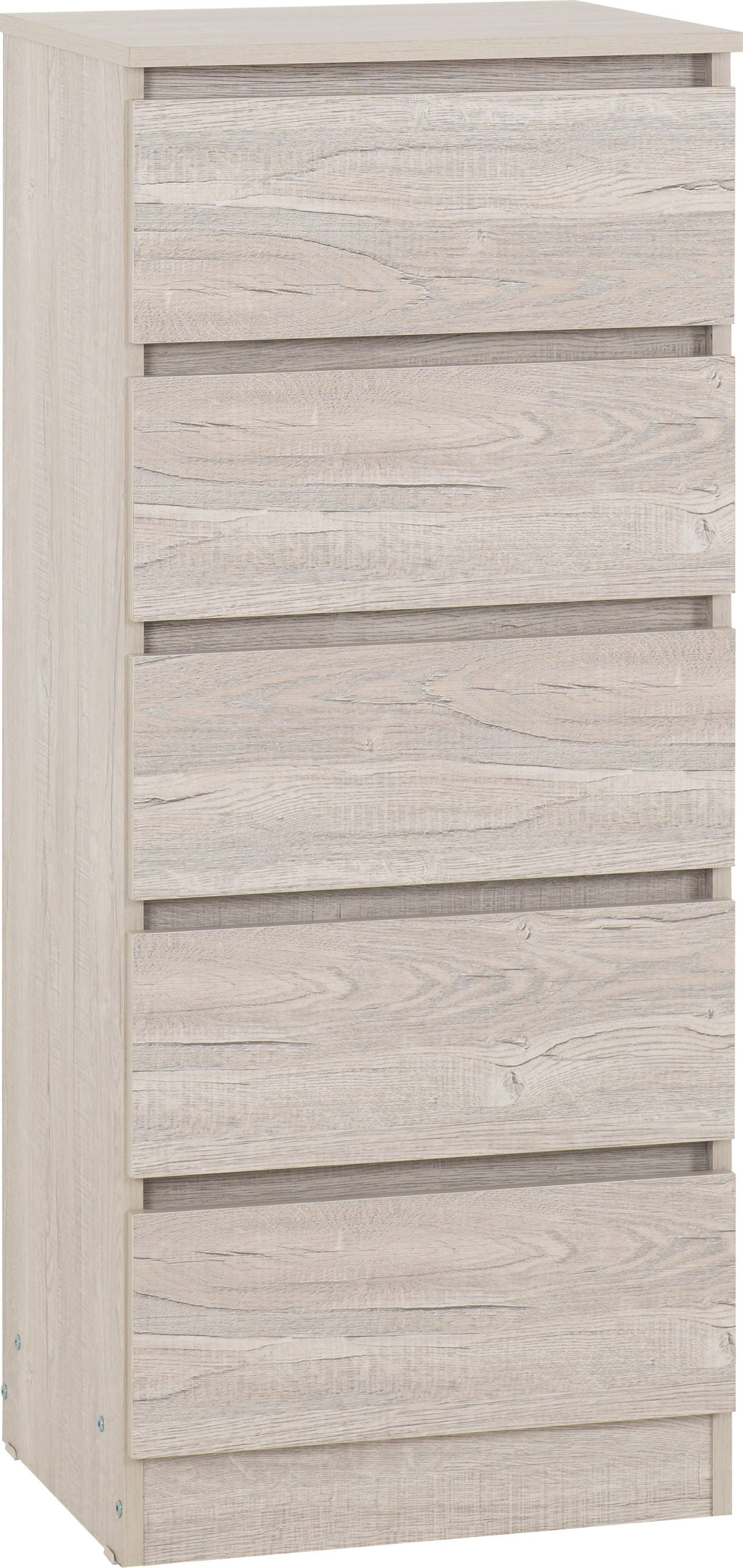 Malvern 5 Drawer Narrow Chest - Urban Snow