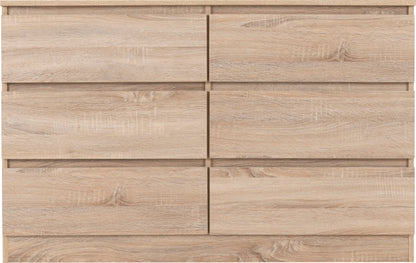 Malvern 6 Drawer Chest - Sonoma Oak Effect